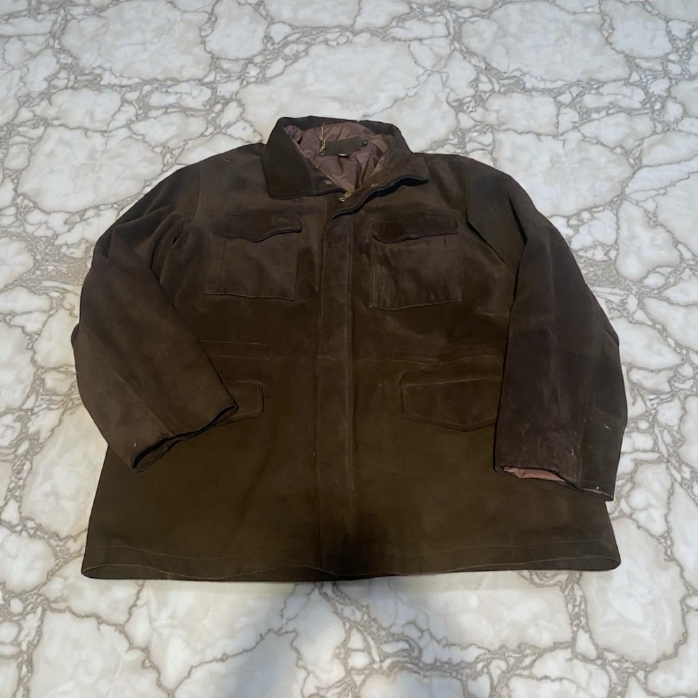 J. Crew Brown Suede Leather Utility Jacket